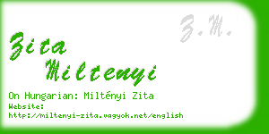 zita miltenyi business card